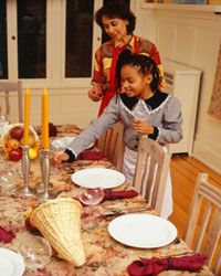 Teaching your child how to set the table for a formal occasion is a skill that will serve him or her for many years to come.