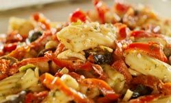 Go traditional with sun-dried tomatoes and penne pasta.