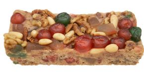On average, a fruitcake weighs up to two pounds and contains dried or candied fruits as well as alcohol like rum. See more pictures of holiday baked goods.