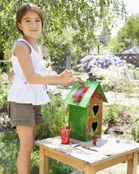 All you need to build a recycled bird house is your imagination and whatever else you can find.