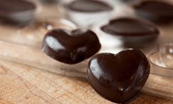 Dark chocolate hearts for the dark chocolate lover