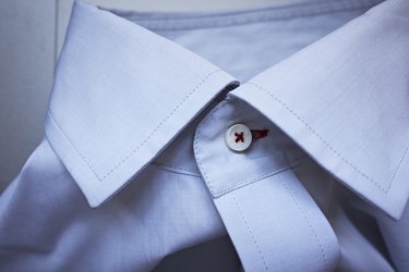 Buttoned shirt collar