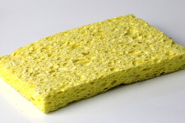 Household Cleaning Sponge on a white background