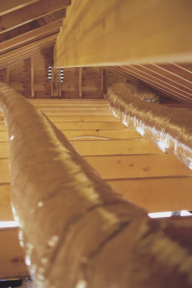 HVAC system in attic