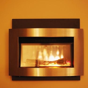 Front view of electric fireplace