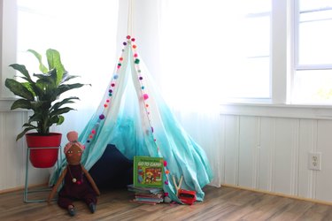 This fabric canopy is easy, affordable, and fun way to turn any corner into a magical hideaway!