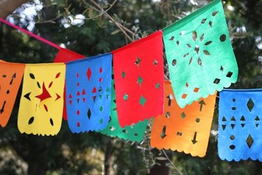 Mexican Cutout Flag Banners