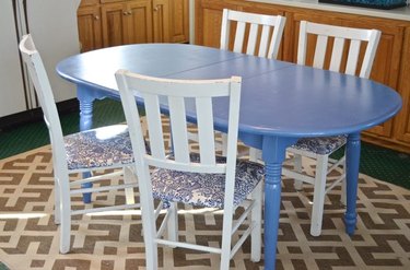 Painted kitchen table.