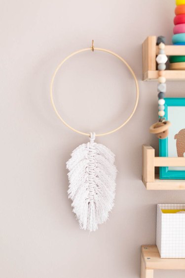 DIY Macrame Feathers Wall Hanging Decor