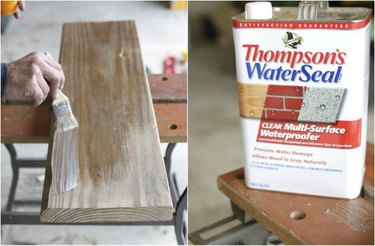 Application of wood waterproofer