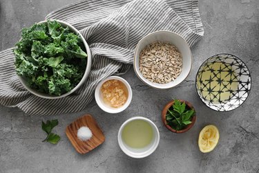 Ingredients for kale pesto