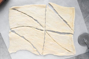 Slice crescent dough
