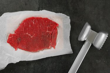 Pound beef steak
