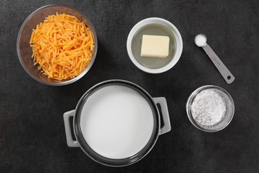 Ingredients for cheese sauce