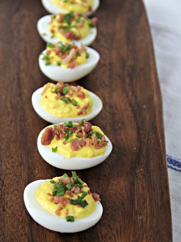 Bacon Deviled Eggs Recipe on platter