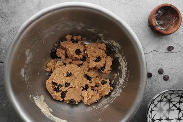 Add chocolate chips to dough