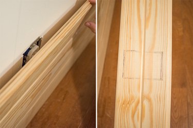 Use a jigsaw to cut around an outlet.