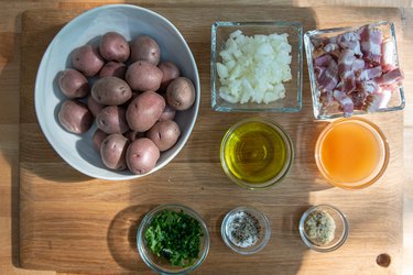 Ingredients for German potato salad