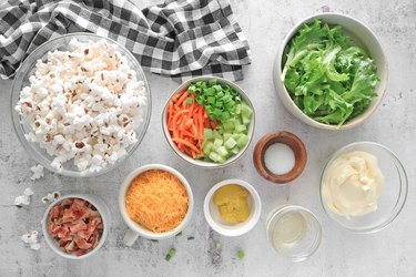 Ingredients for popcorn salad
