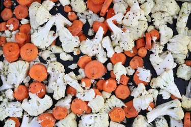 Cook cauliflower and carrots